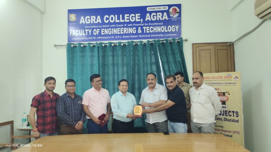 आगरा कॉलेज में सफलता की दस्तक: इंजीनियरिंग संकाय के तीन छात्रों का गाजियाबाद की कंपनी में चयन