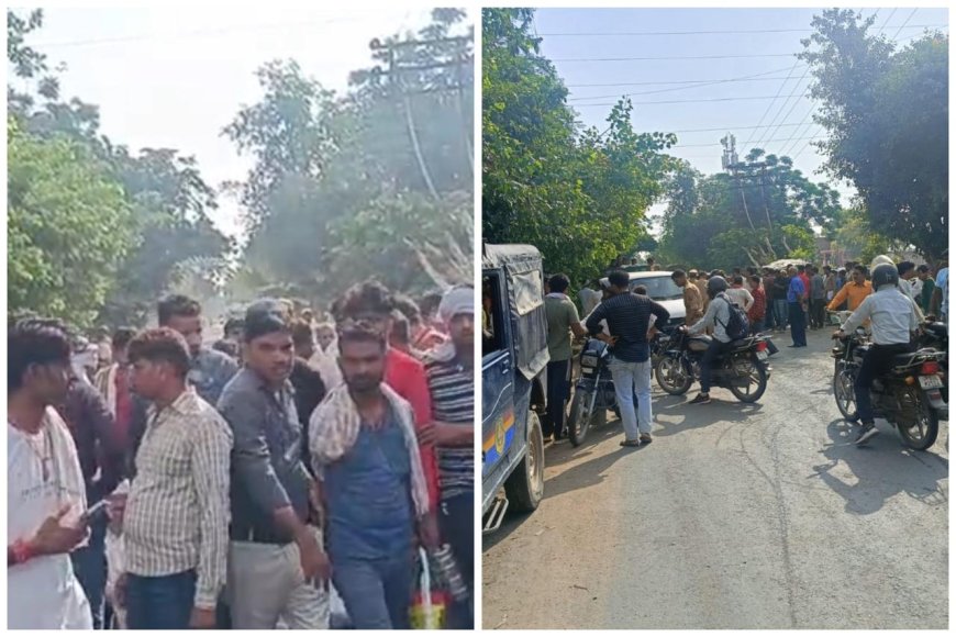 आगरा के गांव में 18 साल के आकाश का शव पेड़ से लटका मिला, मुड़ी चौकी घेरी और जलेसर रोड पर जाम