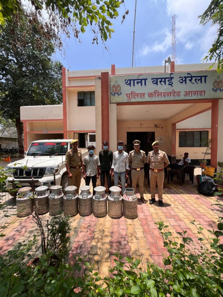 48 घंटे में पर्दाफाश: दूध विक्रेता के घर से आठ टंकियां व पिकअप चुराने वाले तीन शातिर गिरफ्तार
