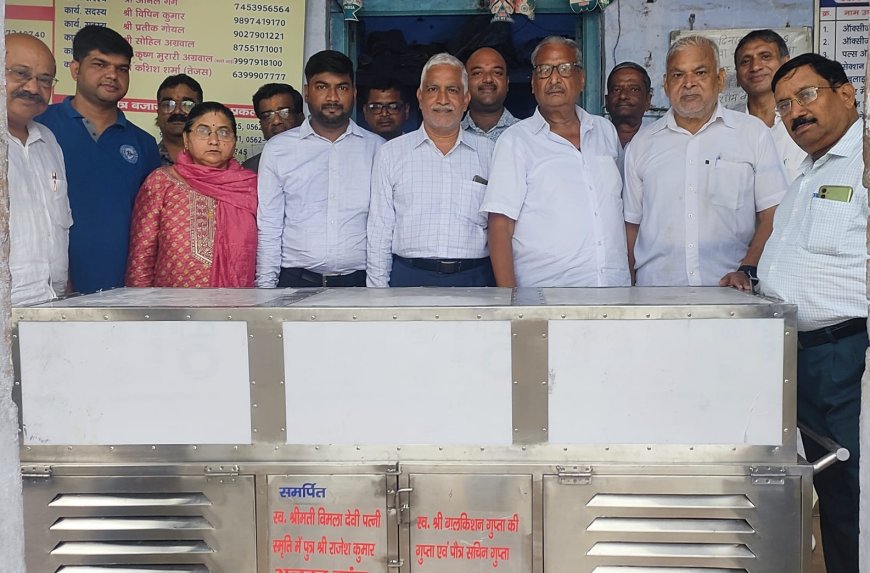 सेवा भाव: आगरा की श्री बजाजा कमेटी को दान मिला एक और एसी ताबूत   