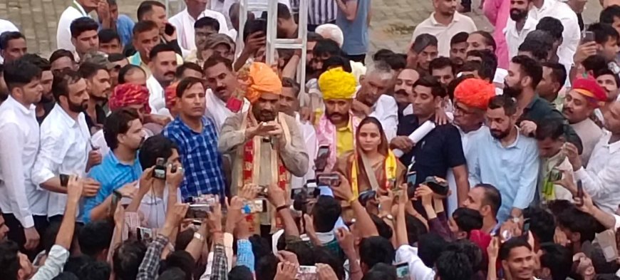 भरतपुर की धरती से उठी जाट आरक्षण की गर्जना, हनुमान बेनीवाल ने भरी हुंकार