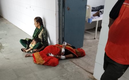 आगरा में स्वास्थ्य सेवाओं की बदहाली उजागर, जगनेर सीएचसी में घायल महिला जमीन पर लिटा दी गई