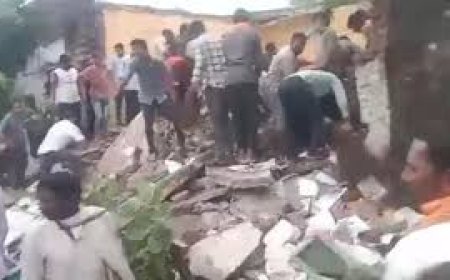 राजस्थान के झालावाड़ में स्कूल की छत गिरी, चार बच्चों की मौत, 60 के मलबे में दबने की आशंका