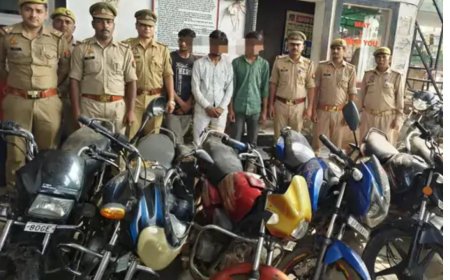 भीड़भाड़ वाले इलाकों से चुराते थे वाहन, गैंग के तीन सदस्य न्यू आगरा पुलिस ने दबोचे, छह वाहन बरामद