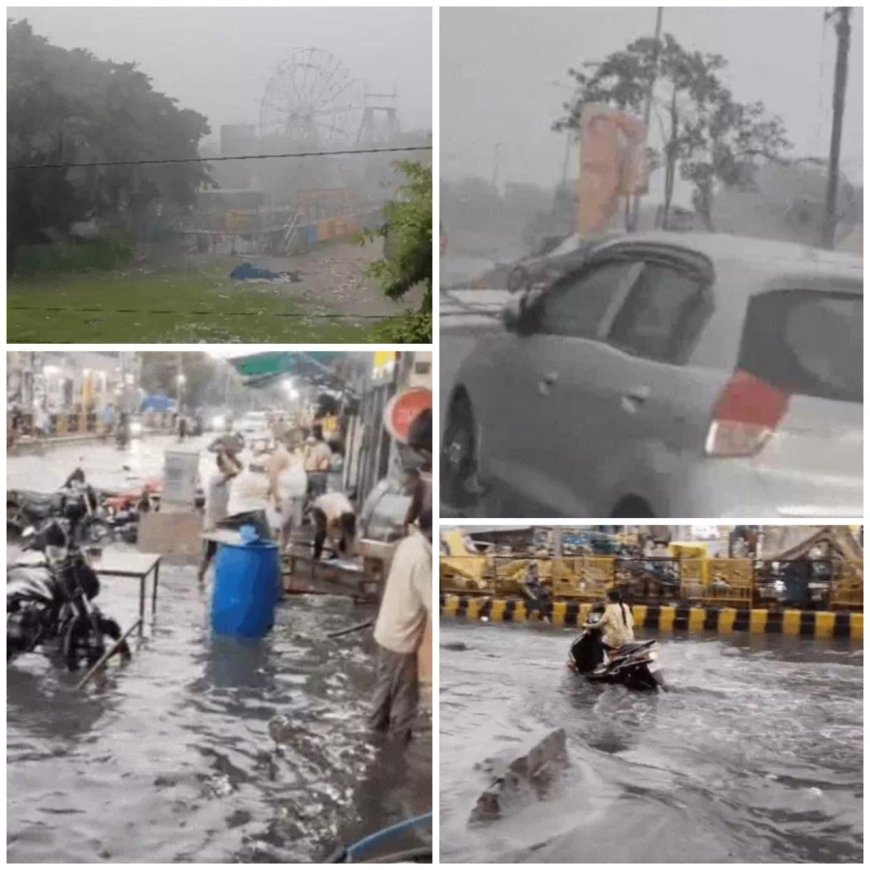 बारिश थमने के घंटों बाद तक रहे जलभराव और जाम से थमा जन-जीवन