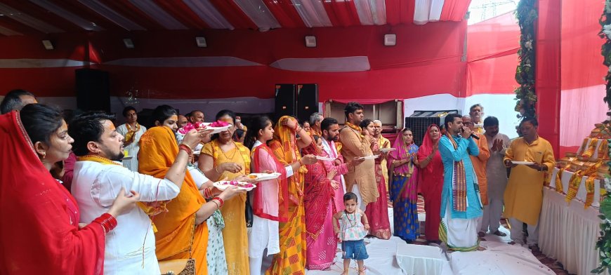 शिवामृत की रसधारा में भीगा यमुना तट: द्वादश ज्योतिर्लिंगों के जल कलशों का पूजन, सवा लाख पार्थिव शिवलिंग