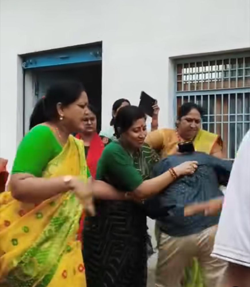 भाजपा महिला मोर्चा अध्यक्ष के न्याय के तरीके से पार्टीजन ही हैरान, मनचले को पीटा और लाइव भी किया