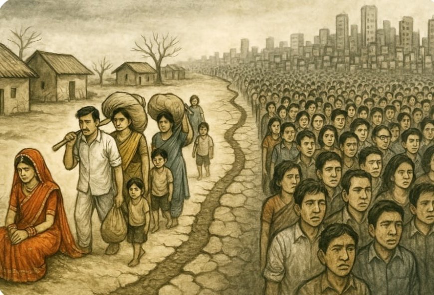 गांव सूने, शहरों में भीड़: पलायन, बेरोजगारी और विवाह संकट की त्रासदी