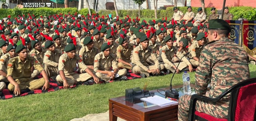 एनसीसी शिविर का किरावली में शुभारंभ, युवाओं को अनुशासन और नेतृत्व का पाठ