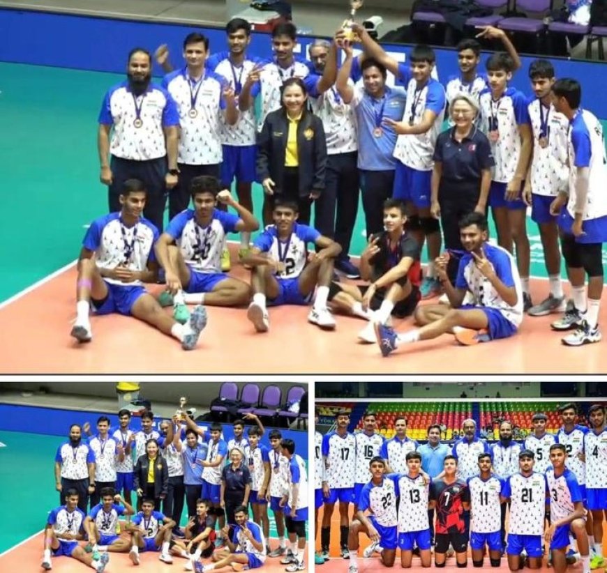 भारत एशियन अंडर-16 वॉलीबॉल में जापान को हराकर तीसरे स्थान पर काबिज, आगरा के अप्रितम चमके