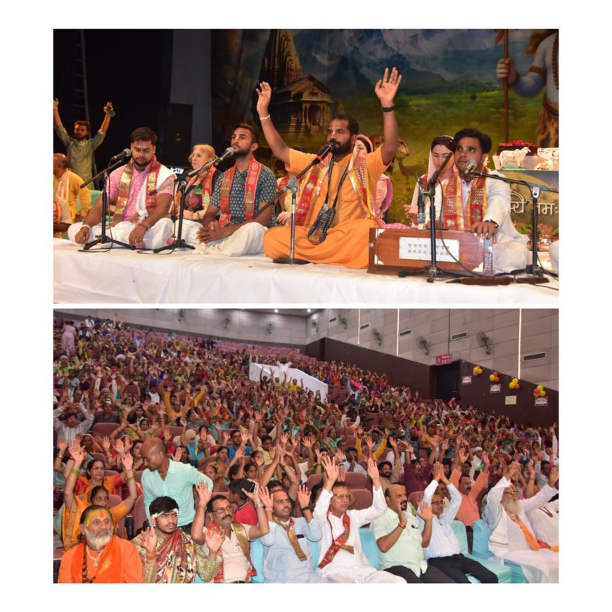 गौ महिमा महोत्सव में गौरांग कीर्तन मंडली की अंग्रेज महिलाओं के भजनों पर झूम उठा आगरा