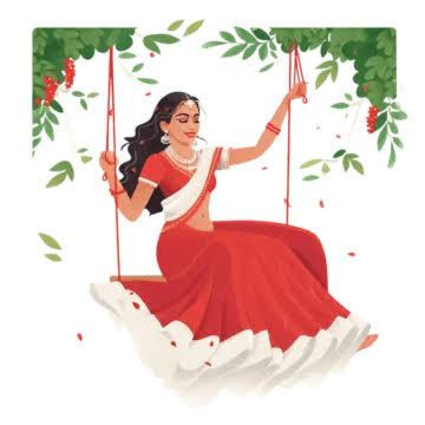 बृज में सावन की सरगम: झूलों की झंकार और घेवर की मिठास में भीगा प्रेम