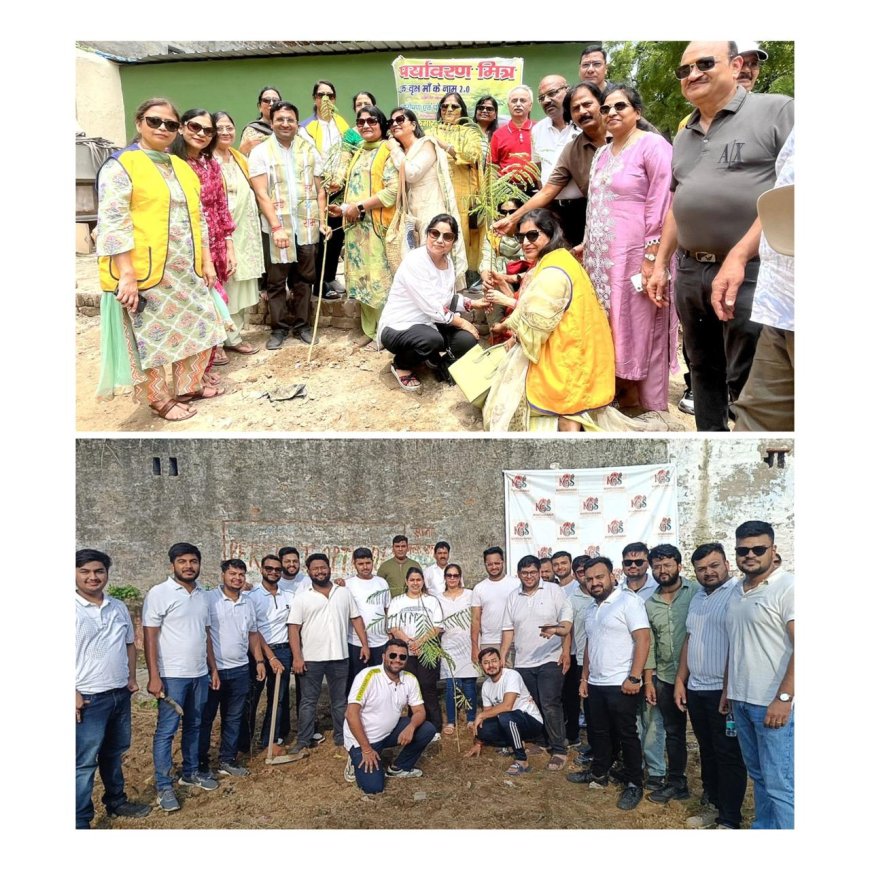 आगरा में युवाओं और संस्थाओं ने पौधारोपण कर दिया पर्यावरण बचाने का संदेश