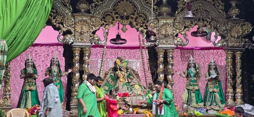 ब्रज में झूलन उत्सव की धूम: 10 किलो सोना और 1000 किलो चांदी के झूले पर विराजे बांके बिहारी