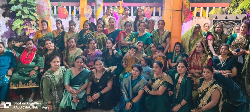 हरियाली तीज पर डिफेंस कॉलोनी में लोक संस्कृति का रंग, झूले, फुलकारी और गीत-संगीत से गूंजा माहौल