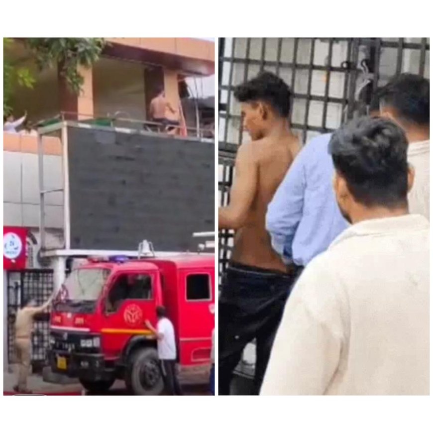 एलईडी स्क्रीन पर चढ़ा 'बोलता सन्नाटा': आगरा कैंट पर दो घंटे तक अधिकारियों को छकाता रहा युवक