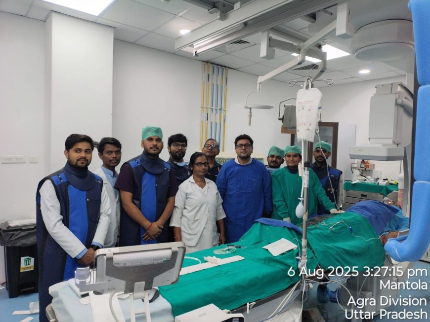 एसएन मेडिकल कॉलेज में बिना चीर-फाड़ के हुआ सिकुड़े दिल के वाल्व का सफल इलाज