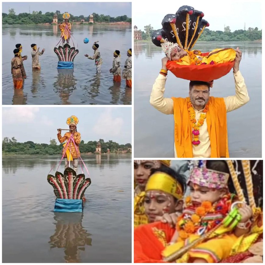 आगरा में यमुना तट पर सजीव कृष्ण लीलाओं ने भक्तों को किया मंत्रमुग्ध