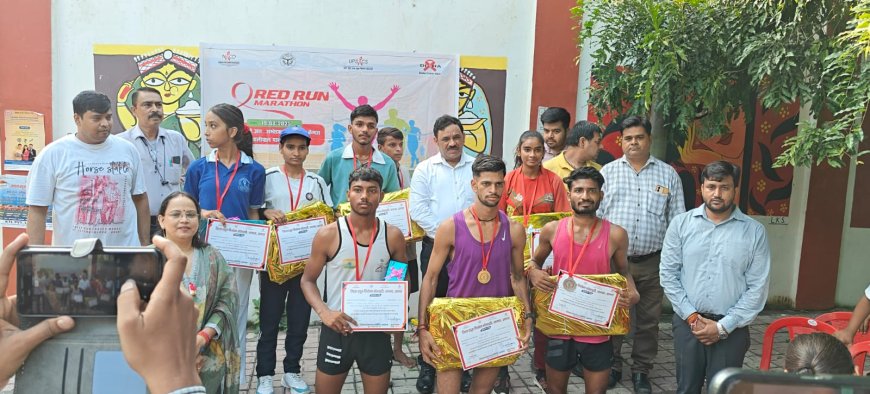 रेड रन मैराथन: 70 प्रतिभागियों ने दिखाई दौड़ की ताकत, शिवा, मोहिनी और सागर बने विजेता