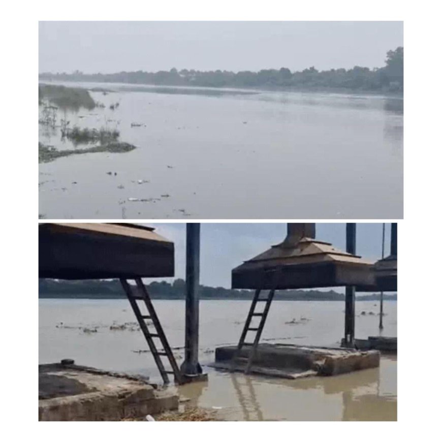 यमुना खतरे में बाढ़ का अलर्ट, आगरा के मोक्षधाम तक पहुंचा पानी, मथुरा में कई क्षेत्र चपेट में