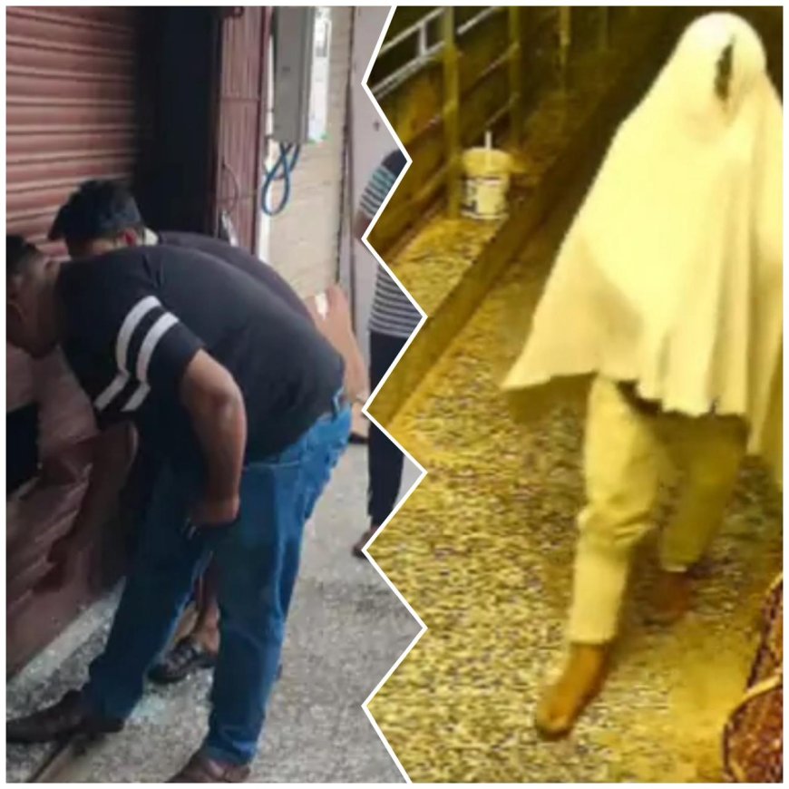 आगराः कालिंदी विहार में ज्वेलर्स का शटर काटकर लाखों के गहने उड़ाए, सीसीटीवी में कैद चोर