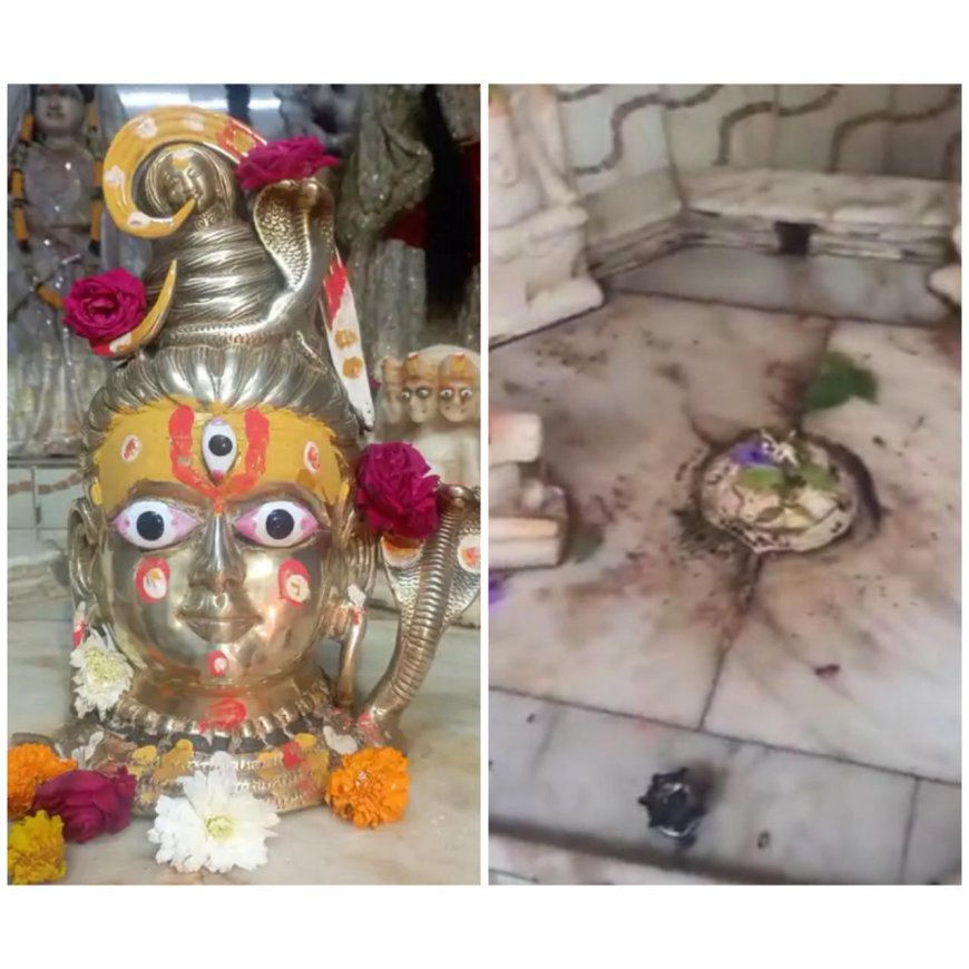 आगरा के सौरा बाबा मंदिर से शिव प्रतिमा और दान पेटियां गायब, भक्तों में आक्रोश