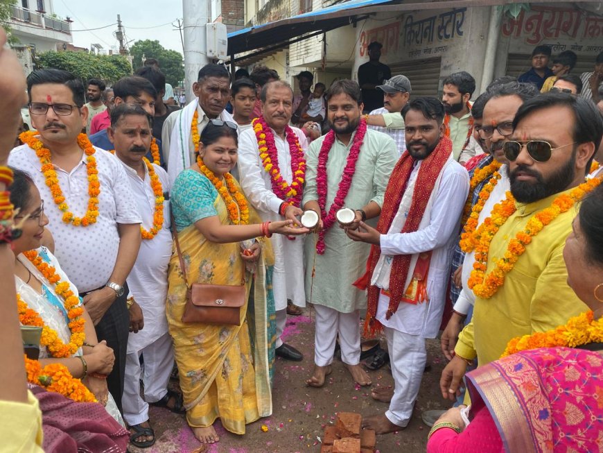 आगराः 1.26 करोड़ से बनेगी नीतेश नगर की सड़क, विधायक खंडेलवाल ने कराया शिलान्यास