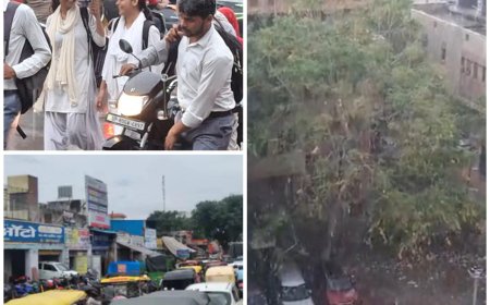 20 मिनट की झमाझम बारिश से आगरा में पानी ही पानी: हाईवे और एमजी रोड पर ट्रैफिक फंसा