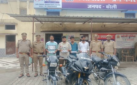 बरेली पुलिस का साइबर फ्रॉड गिरोह पर शिकंजा: करोड़ों की ठगी के पैसों को ठिकाने में चार गिरफ्तार