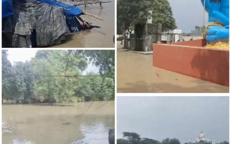 आगरा में यमुना का प्रकोप: चार तहसीलों के 40 गांवों में घुसा पानी, सैकड़ों परिवारों पर संकट