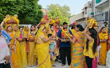 भक्तिभाव और उल्लास के साथ निकली कलश यात्रा, 12 दिवसीय नवदुर्गा महोत्सव का हुआ शुभारंभ