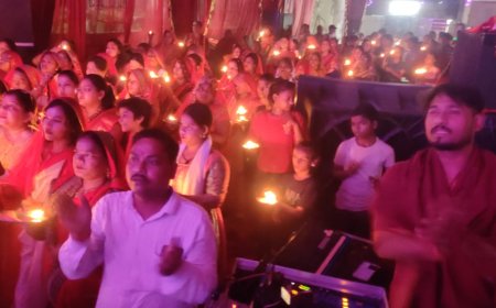 तोता का ताल दुर्गा पंडाल में भक्ति और दीपों का अनोखा संगम