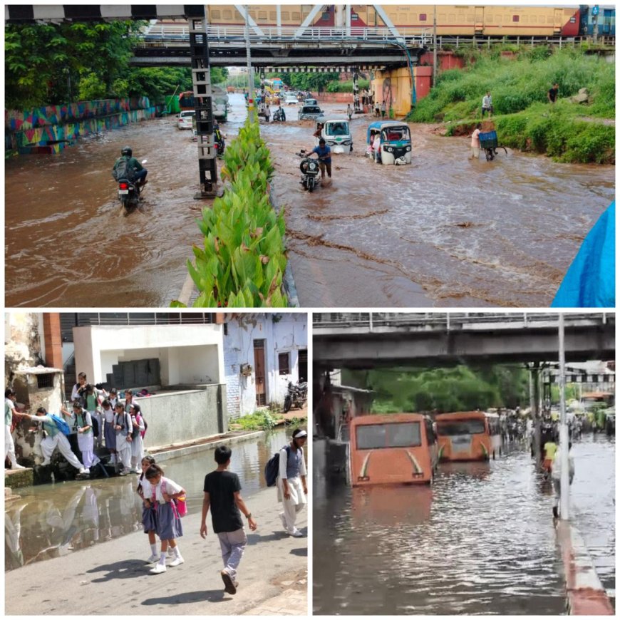 आगरा में बेलनगंज तक पहुंचा बाढ़ का पानी, यमुना किनारा रोड और तमाम कॉलोनियां भी जलमग्न