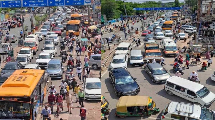 आगरा तीसरे पायदान पर जबकि यहां की जनता अब भी जाम के झाम और गड्ढों में कैद