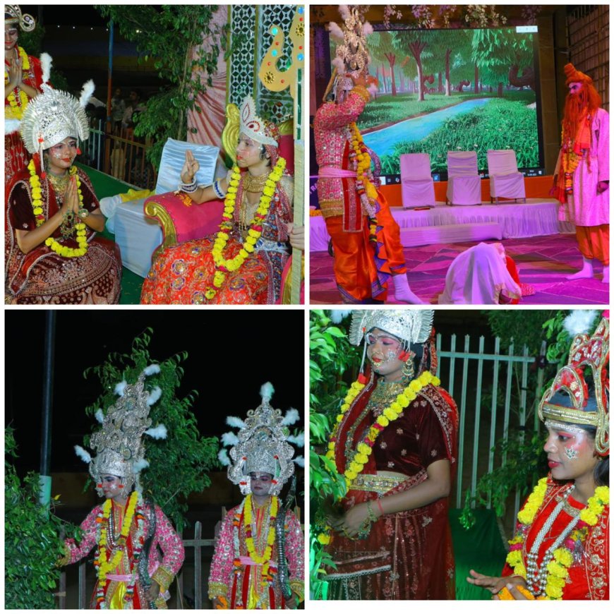 आगरा में आधुनिक तकनीक से सजीव हुई रामलीला, पुष्पवाटिका में राम-जानकी मिलन