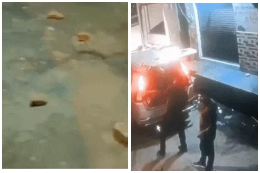 आगरा के जऊपुरा में तड़के घर पर कारभर पत्थरों से हमला, दहशत में आया परिवार