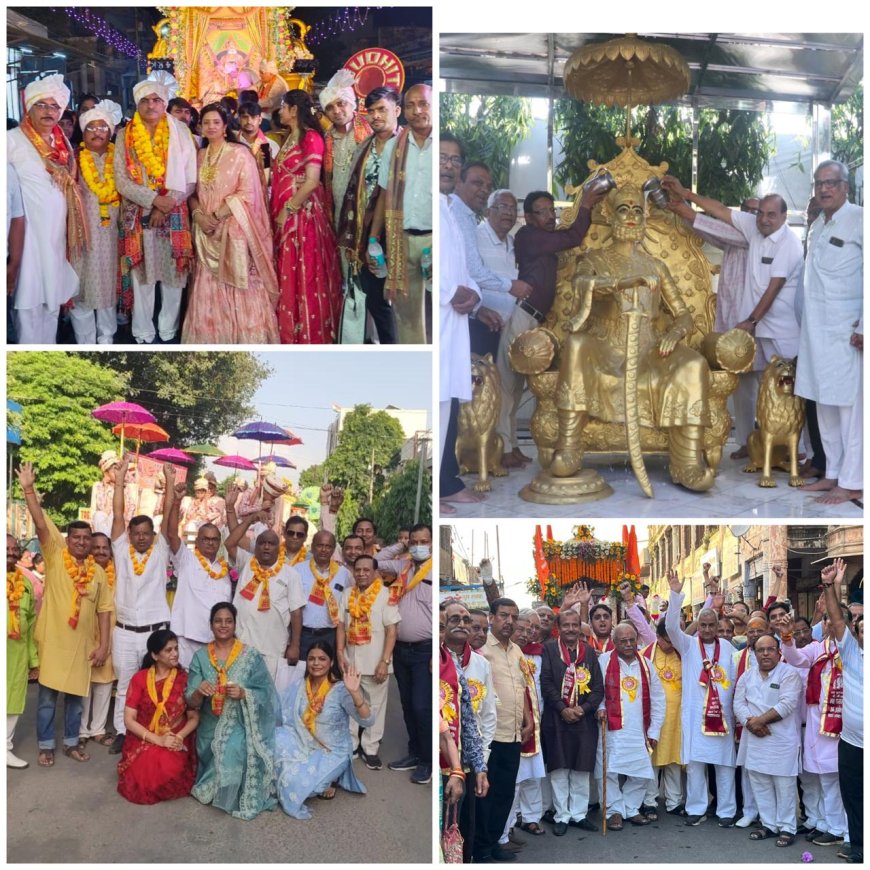 आगरा में महाराजा अग्रसेन जयंती पर निकलीं भव्य शोभायात्राएं, सांस्कृतिक आयोजन भी हुए