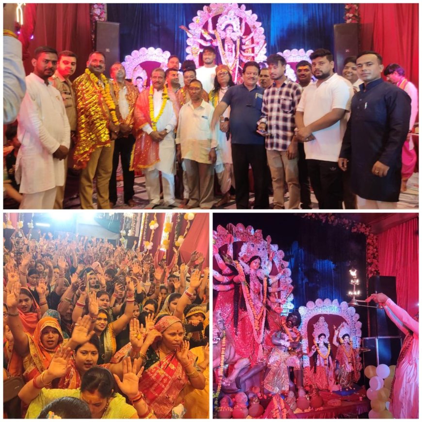 आगरा में सजी भक्ति की छटा, मां दुर्गा पण्डाल में उमड़ा श्रद्धालुओं का सैलाब