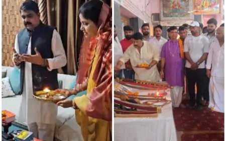 विजयदशमी पर आगरा में कई जगह हुआ शस्त्र पूजन, बजरंग दल ने भी किया आयोजन