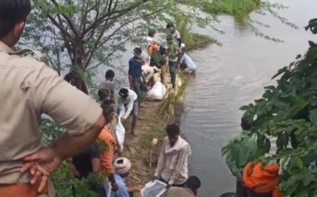 आगराः सात लापता युवकों की तलाश में उटंगन का बहाव रोककर नदी को सुखाया जा रहा