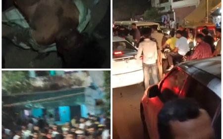 आगरा के नगला बूढ़ी में डिवाइडर पर चढ़ी कार उछलकर भीड़ पर गिरी, तीन की मौत की सूचना, कई घायल