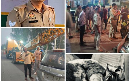 जयपुर हाईवे पर आगरा पुलिस की पुलिस कार ट्रक में घुसी, हेड कांस्टेबल और चालक की मौत, पांच घायल