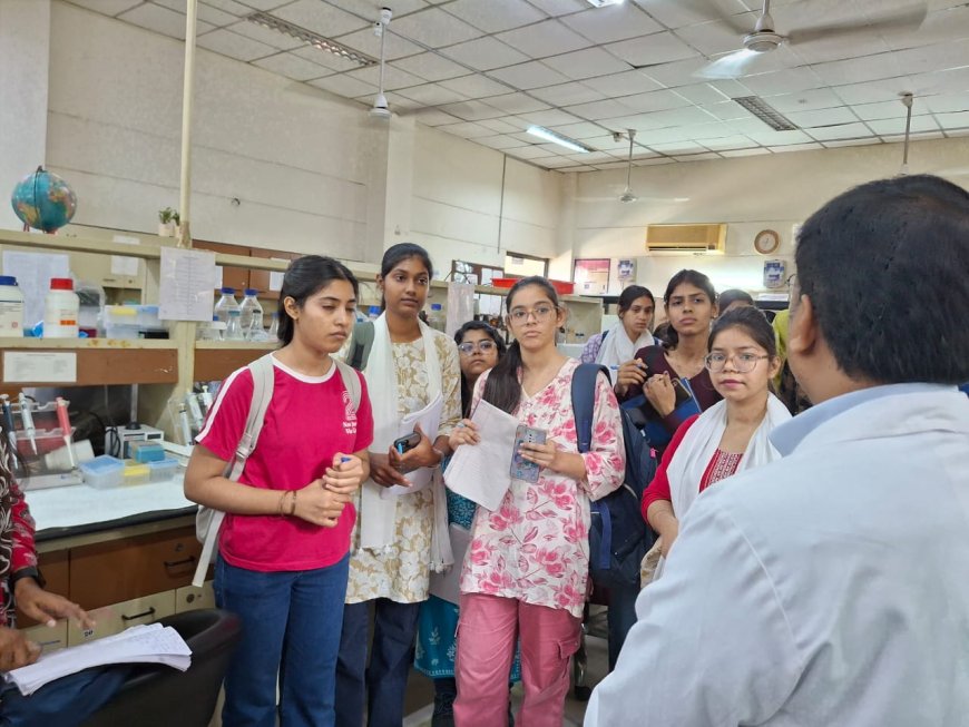 आंबेडकर विश्वविद्यालय के बायोकैमेस्ट्री छात्रों का जालमा संस्थान का शैक्षणिक भ्रमण