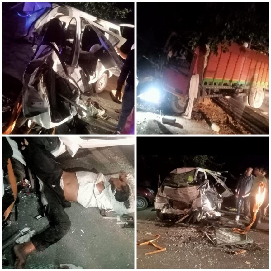 फतेहाबाद हाइवे पर दिल दहला देने वाला हादसा: दंपति की मौत, दो परिजनों की हालत नाज़ुक