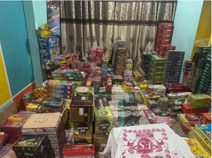 दीपावली से पहले आगरा 800 किलो अवैध पटाखे और जब्त, जयपुर हाउस और सीकरी में पुलिस छापा