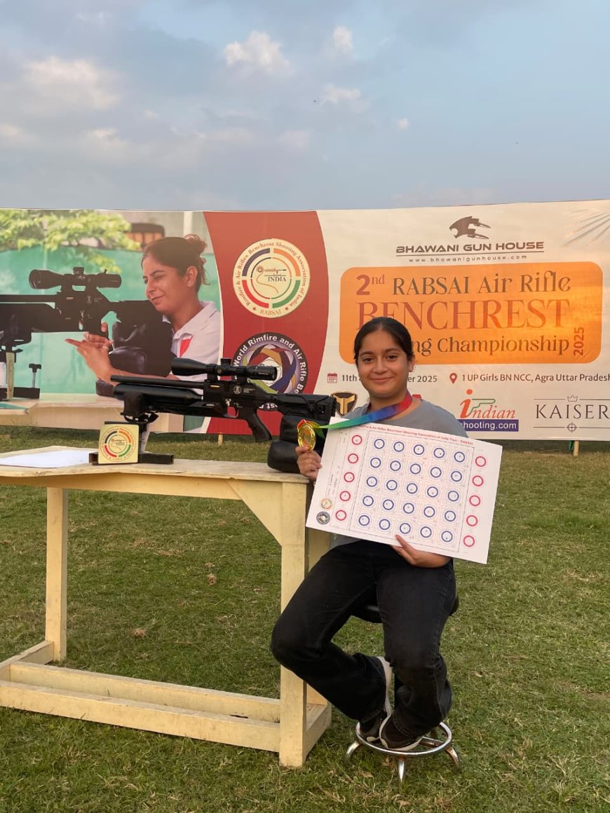 आगरा की बेटी दिव्याना विज ने रचा इतिहास, एयर राइफल शूटिंग चैम्पियनशिप में जीता स्वर्ण