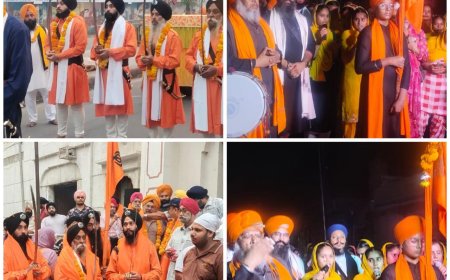 गुरु नानक देव के प्रकाश पर्व पर निकला भव्य नगर कीर्तन, पुष्प वर्षा और कीर्तन से गूंजा आगरा शहर