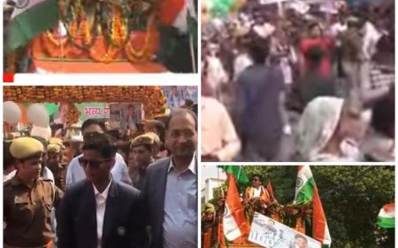 ताज नगरी में दीप्ति के स्वागत और  रोड शो में उमड़ा जनसैलाब, सजे रास्ते, नाचे लोग, महिला शक्ति को सलाम