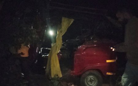 आगरा के बसई अरेला क्षेत्र में कैंटर ने सवारी टेम्पो को मारी टक्कर, चार लोग घायल