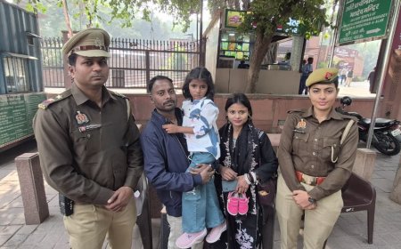 ताजमहल में बिछड़ी 4 वर्षीय  बच्ची को आगरा पुलिस ने 35 मिनट में मिलवाया माता-पिता से